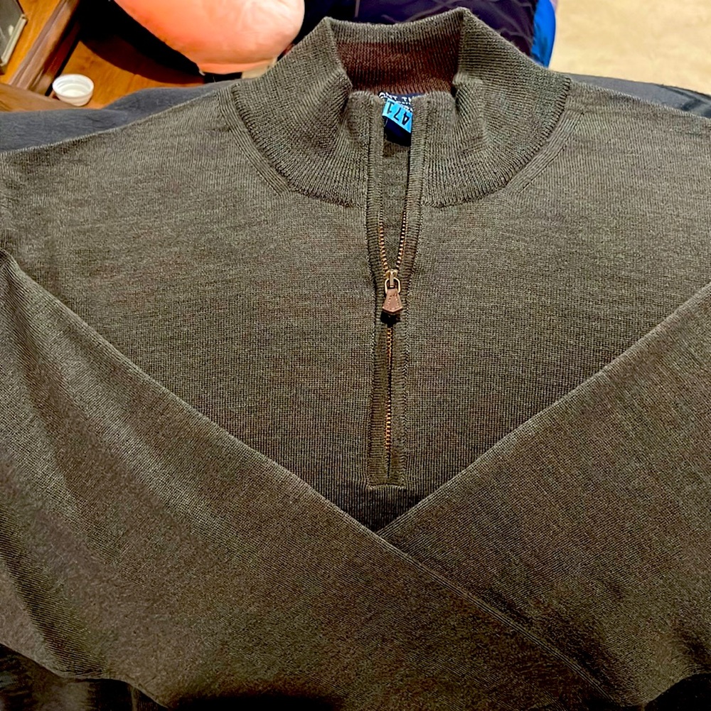 🤩Host Pick🥳 XXL Grant Thomas Olive Merino Wool Sweater - Picture 1 of 4